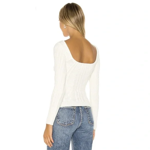 MAJORELLE Cream Fallone Sweater | Size L - Picture 3 of 4